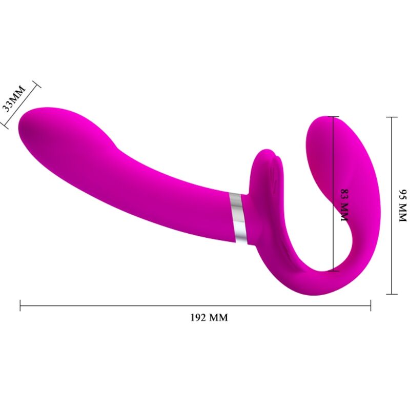 Pretty Love - Valerie Doppel-Strap-On-Vibrator 12 Vibrationen Lila