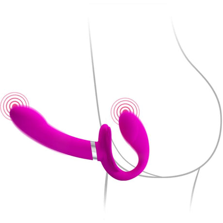 Pretty Love - Valerie Doppel-Strap-On-Vibrator 12 Vibrationen Lila