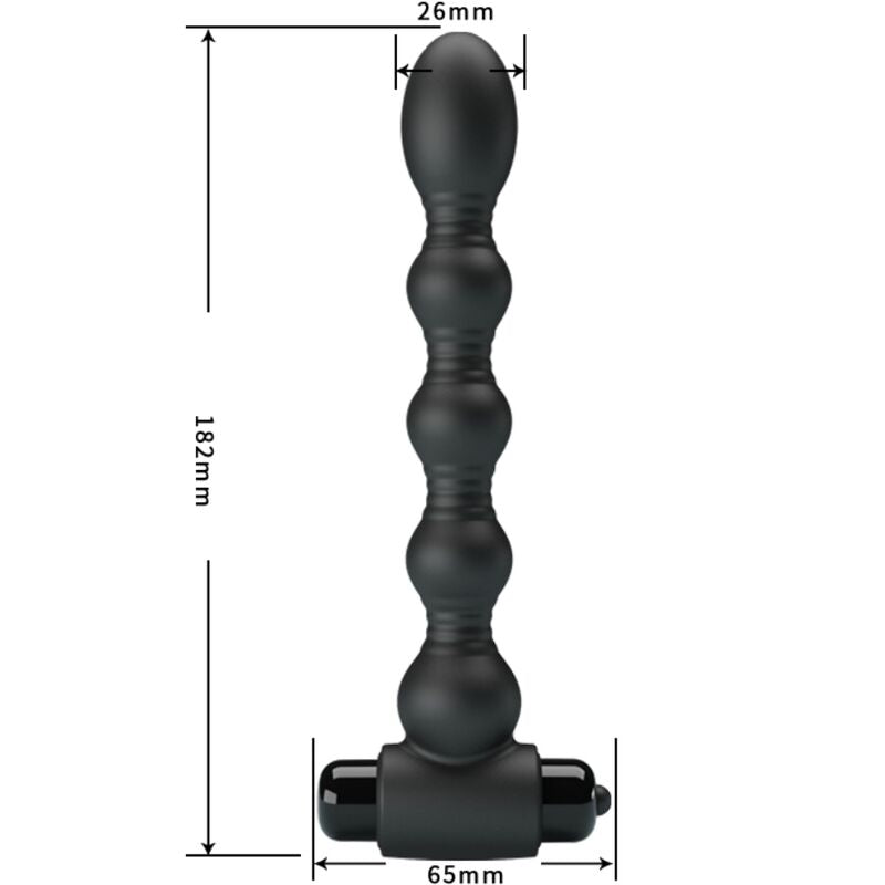 Pretty Love - Lynn Silikon Anal Plug 10 Vibrationen Schwarz