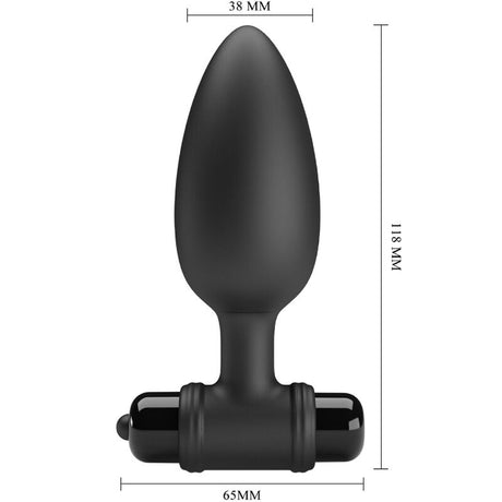 Pretty Love - Vibra Butt Plug 2 Anal Plug 10 Vibrationen Schwarz