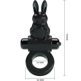 Pretty Love - Aufregender Ring Rabbit Vibratorring 10 Vibrationen Schwarz