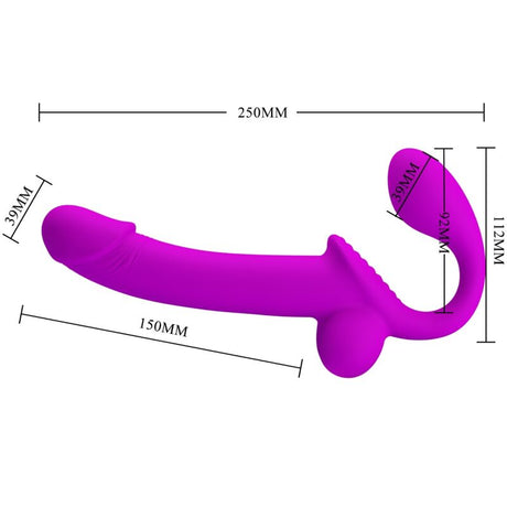 Pretty Love - Kelpie Doppelter Strap-On-Stimulator Lila