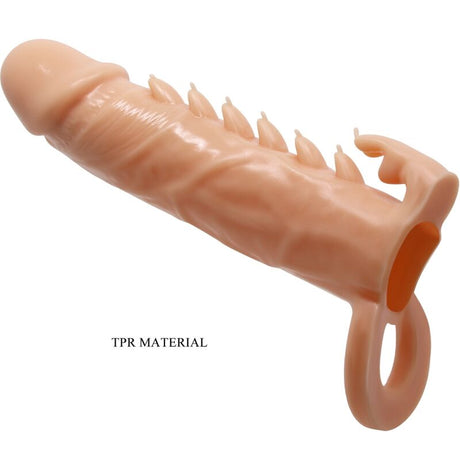 Penishülle Emmit + Klitoris-Stimulator Fleisch Hautfarbe 6,3 cm.1
