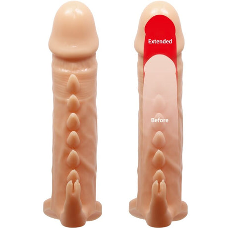 Penishülle Emmit + Klitoris-Stimulator Fleisch Hautfarbe 6,3 cm.2