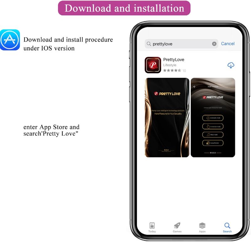 Pretty Love - Franz Massager und Vibrator Kostenlose App Lila