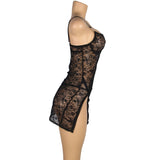 Subblime - 954185 Spitzen-Babydoll mit Verstellbaren Trägern Schwarz S/M