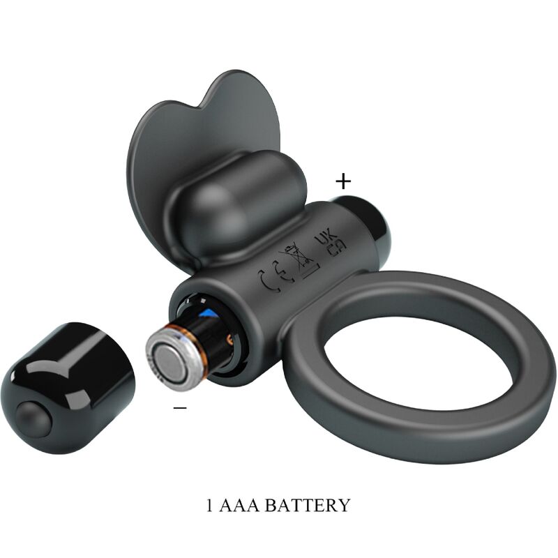 Pretty Love - Debonaire Vibrationsring Kaninchen 10 Vibrationen Schwarz
