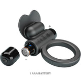 Pretty Love - Debonaire Vibrationsring Kaninchen 10 Vibrationen Schwarz