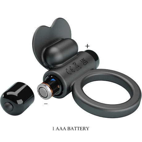 Pretty Love - Debonaire Vibrationsring Kaninchen 10 Vibrationen Schwarz