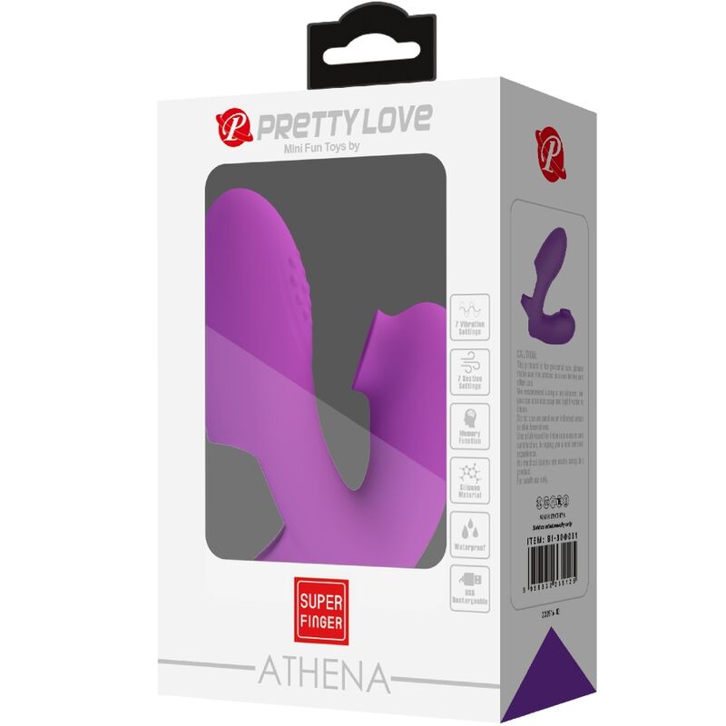 Pretty Love - Athena Fingervibrator mit Klitorisstimulator Lila