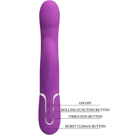 Pretty Love - 4 in 1 Multifunktionsvibrator & Stimulator Lila