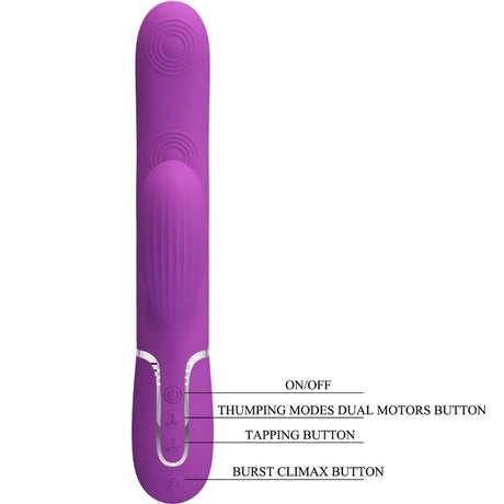 Pretty Love - Perlita 3 in 1 Multifunktions-Rabbit-Vibrator Lila