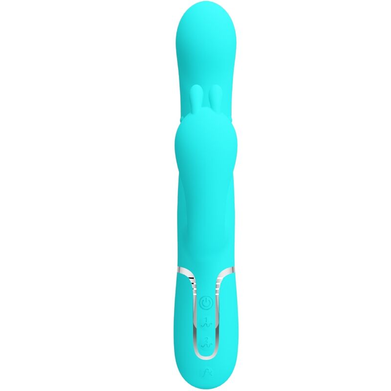 Pretty Love - Cammy 4 in 1 Multifunktions-Dreifacher Rabbit-Vibrator Blau