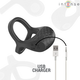 Intense - Alex Vibrator Doppel-Penisring 10 Vibrationen Schwarz