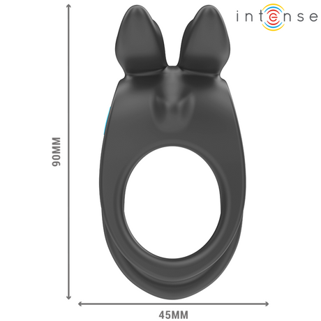 Intense - Sam Vibrator Doppel-Penisring 10 Vibrationen Schwarz