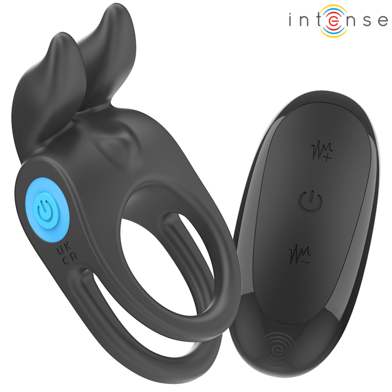 Intense - Sam Vibrator Doppel-Penisring 10 Vibrationen Schwarz