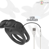 Intense - Sam Vibrator Doppel-Penisring 10 Vibrationen Schwarz