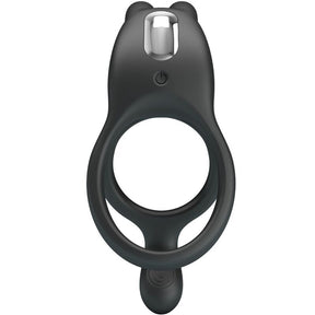 Pretty Love - Seth Doppel-Vibrationsring Rabbit 7 Vibrationen Schwarz