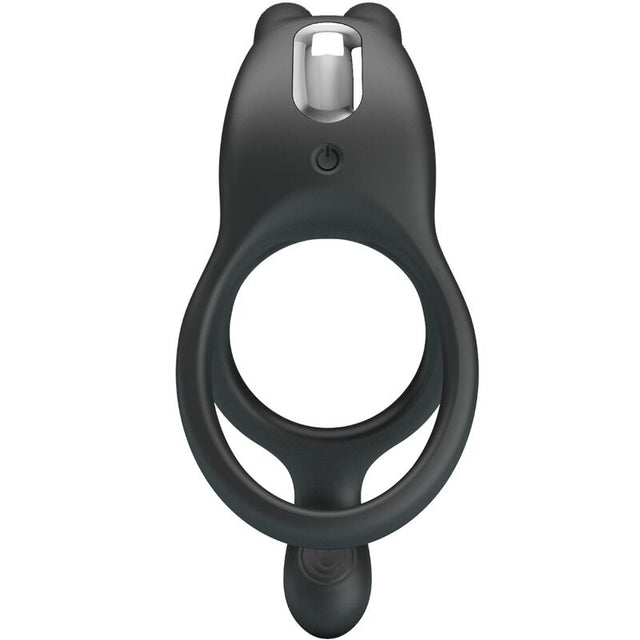 Pretty Love - Seth Doppel-Vibrationsring Rabbit 7 Vibrationen Schwarz