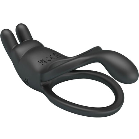 Penisring Seth Doppel-Vibrationsring Rabbit 7 Vibrationen Schwarz.3