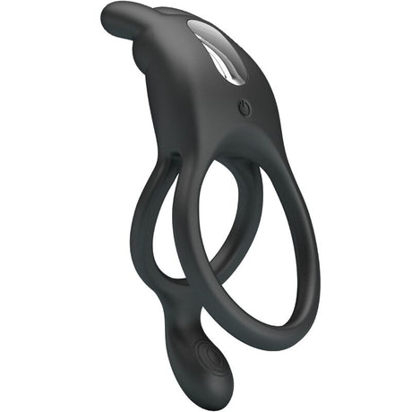 Penisring Seth Doppel-Vibrationsring Rabbit 7 Vibrationen Schwarz.1