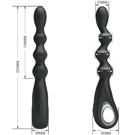 Pretty Love - Federer Analvibrator 12 Vibrationen Schwarz