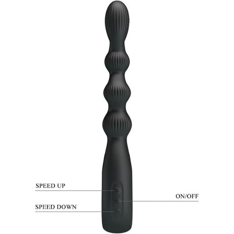 Pretty Love - Federer Analvibrator 12 Vibrationen Schwarz
