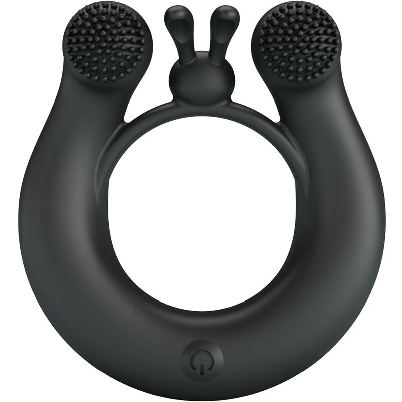 Pretty Love - Dahlia Vibrationsring + Klitorisstimulator 12 Vibrationen Schwarz