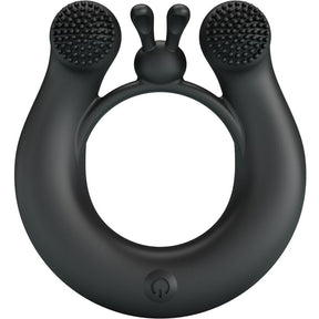 Pretty Love - Dahlia Vibrationsring + Klitorisstimulator 12 Vibrationen Schwarz