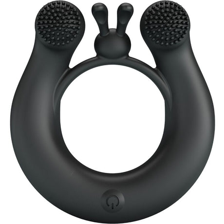 Pretty Love - Dahlia Vibrationsring + Klitorisstimulator 12 Vibrationen Schwarz