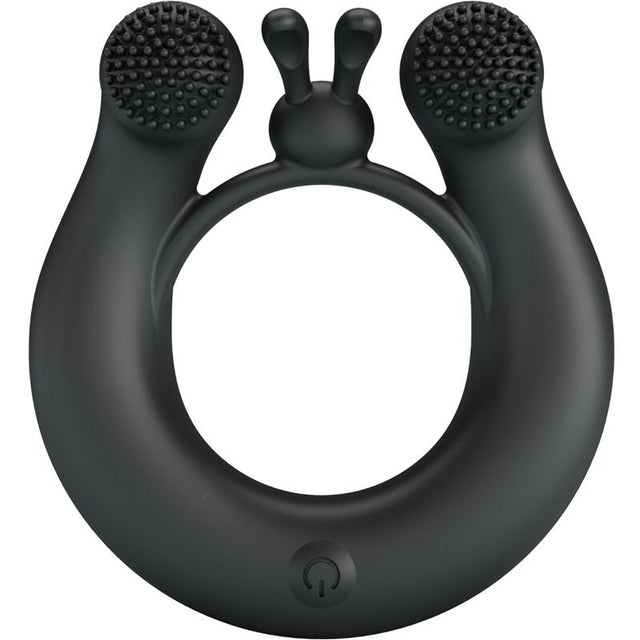 Pretty Love - Dahlia Vibrationsring + Klitorisstimulator 12 Vibrationen Schwarz