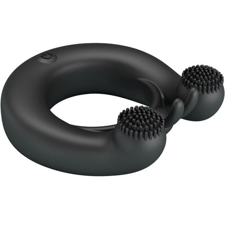 Pretty Love - Dahlia Vibrationsring + Klitorisstimulator 12 Vibrationen Schwarz