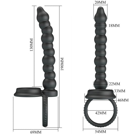 Pretty Love - Dillion Doppelte Penetration Cock Ring Schwarz