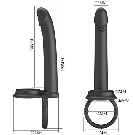 Pretty Love - Dillion Doppelte Penetration Doppelter Cockring Schwarz