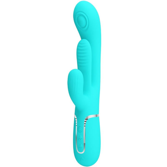 Pretty Love - Shania Triple Rabbit Multifunktionsvibrator 3 in 1 Blau
