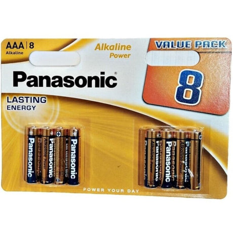 Panasonic - Alkaline-Batterie Aaa Lr03, Bronze, 8 Stück im Blister