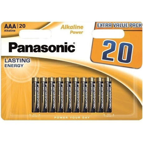 Panasonic - Alkaline-Batterie Aaa Lr03, Bronze, Blisterpackung mit 20 Stück