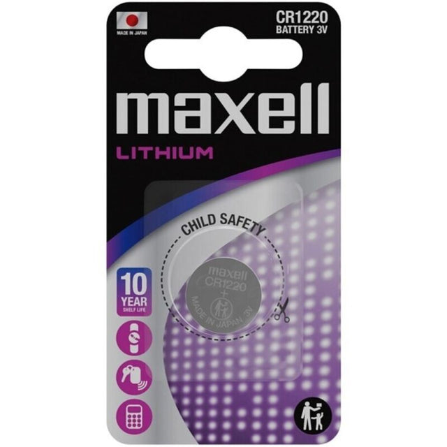 Maxell - Lithium-Knopfbatterie Cr1220 3v Blister*1