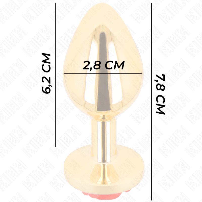 Kink - Plug Anal Gold Rose Rot Grösse S