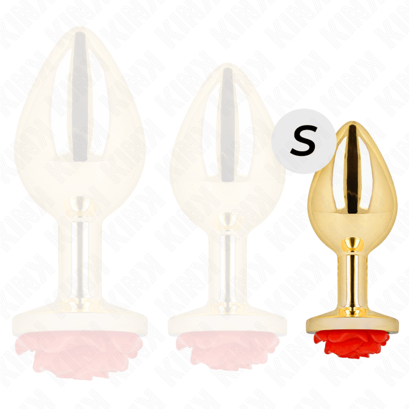 Kink - Plug Anal Gold Rose Rot Grösse S