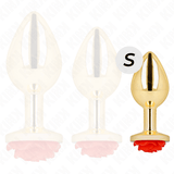 Kink - Plug Anal Gold Rose Rot Grösse S