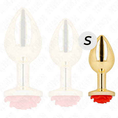 Kink - Plug Anal Gold Rose Rot Grösse S