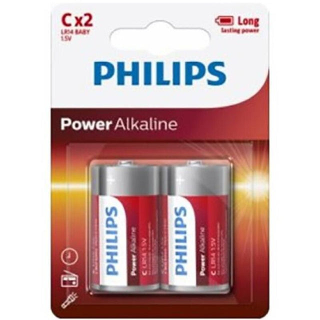 Philips - Power Alkaline Batterie C Lr14 Blister*2