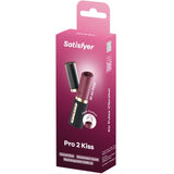 Satisfyer - Pro 2 Kiss Wave Klitoris-Stimulator Granat / Schwarz