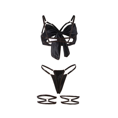 Subblime - 955199 Bh-Set mit Verstellbarer Schwarzer Schleife S/M