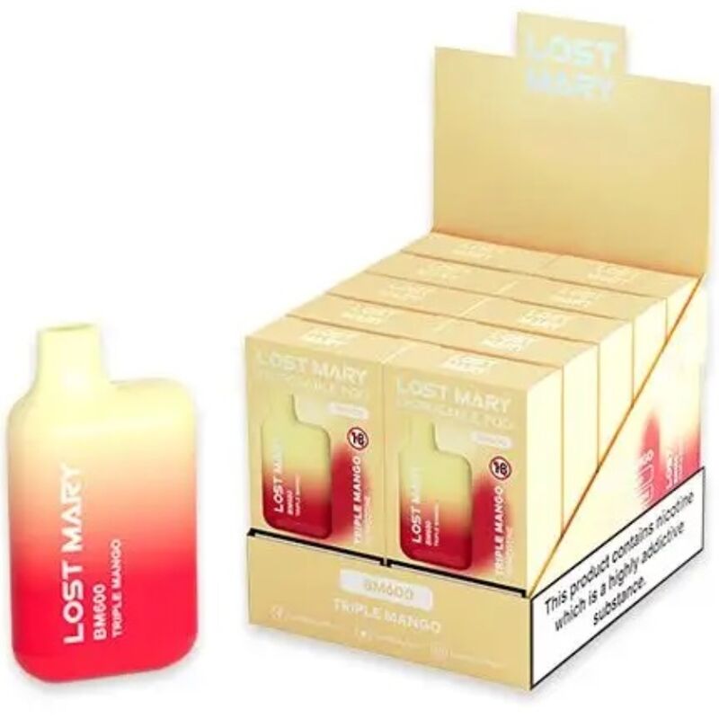 Lost Mary - Bm600 Nikotin-Vaper 2% Einweg, Triple Mango