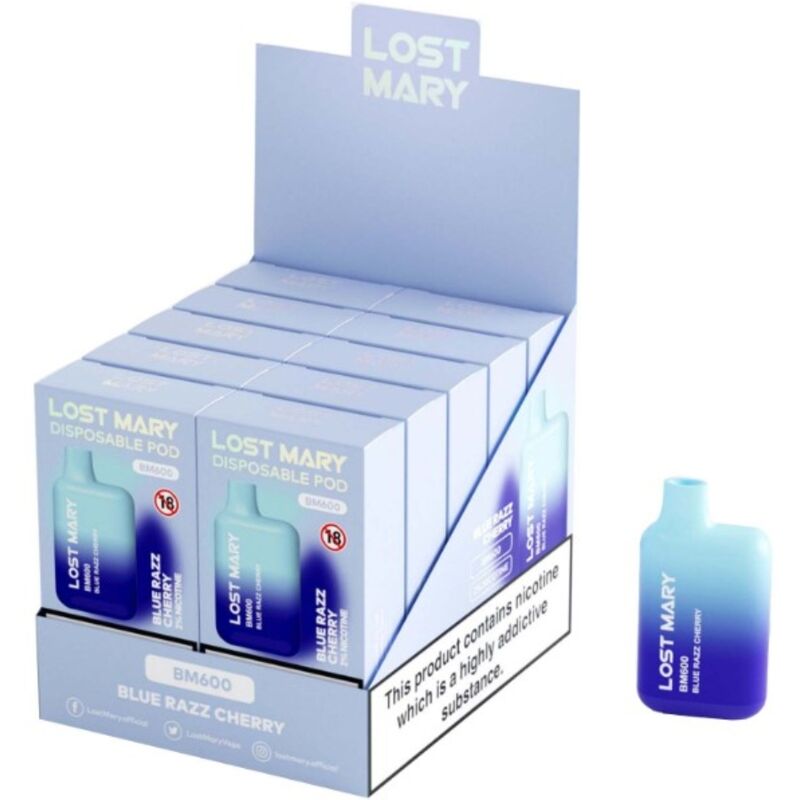 Lost Mary - Bm600 Nikotin-Vaper 2% Einweg Blue Razz Cherry