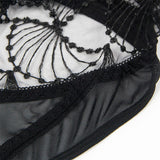 Subblime - 955212 Transparenter Body mit Schwarzer Hohlspitze S/M