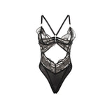 Subblime - 955229 Transparenter Body mit Hohlspitze Schwarz L/XL