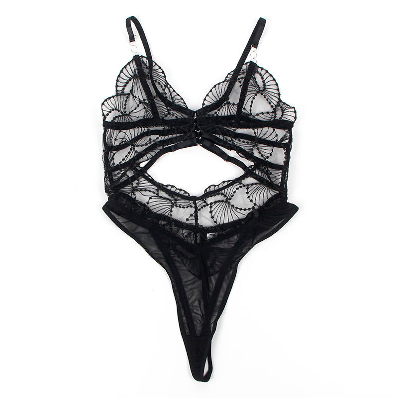 Subblime - 955229 Transparenter Body mit Hohlspitze Schwarz L/XL